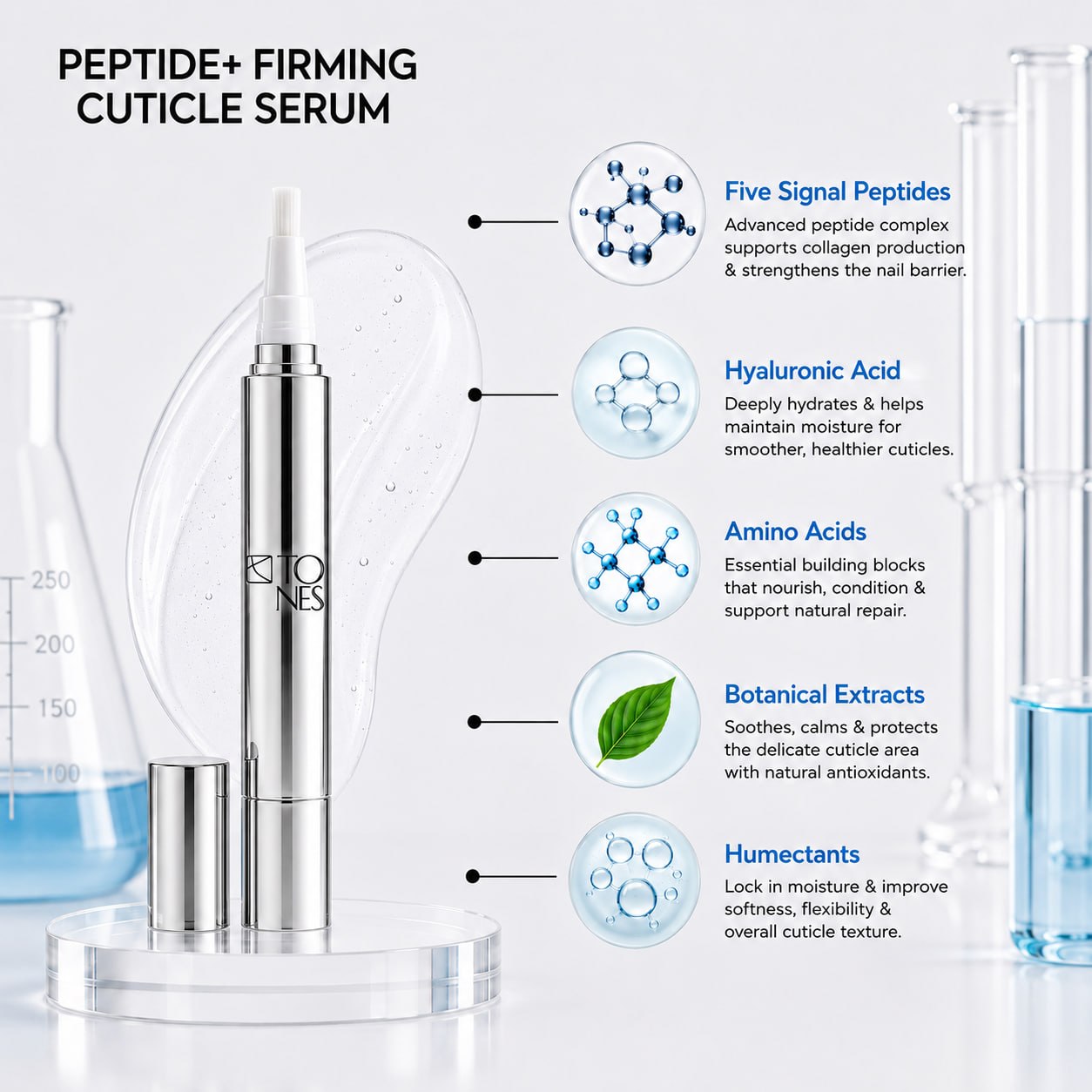 Peptide Infused Cuticle Serum ingredient benefits