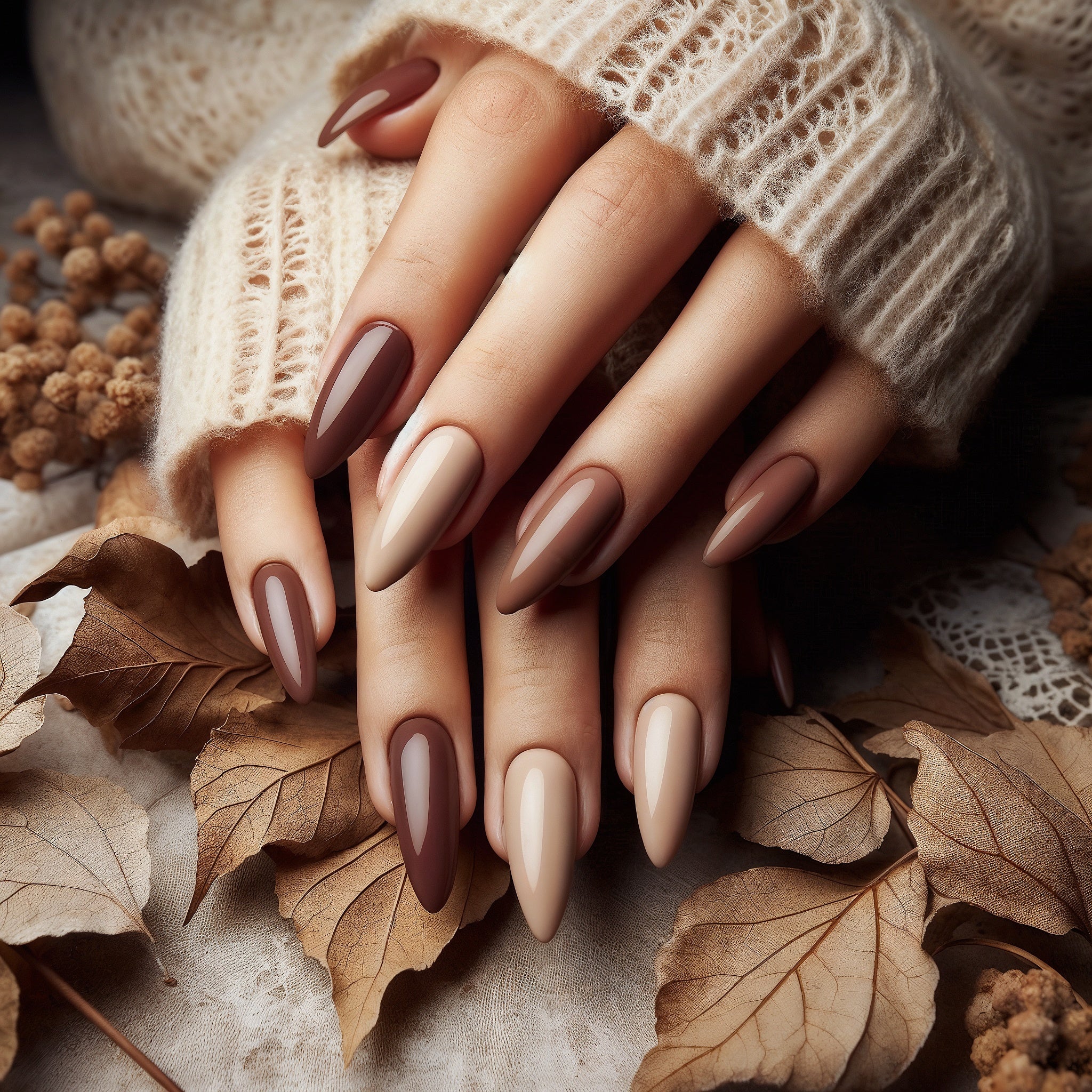 Sip & Style: Indulge in Latte Nails