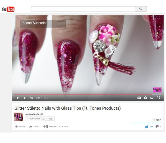 Tones Review by Luciana McGee - Pro Acrylic Powder: Glass - Tones