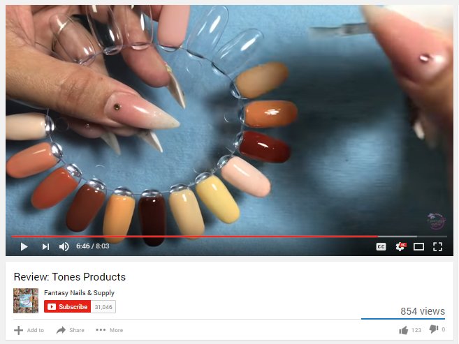 Tones Video Review: Fantasy Nails & Supply (Spanish) - Tones