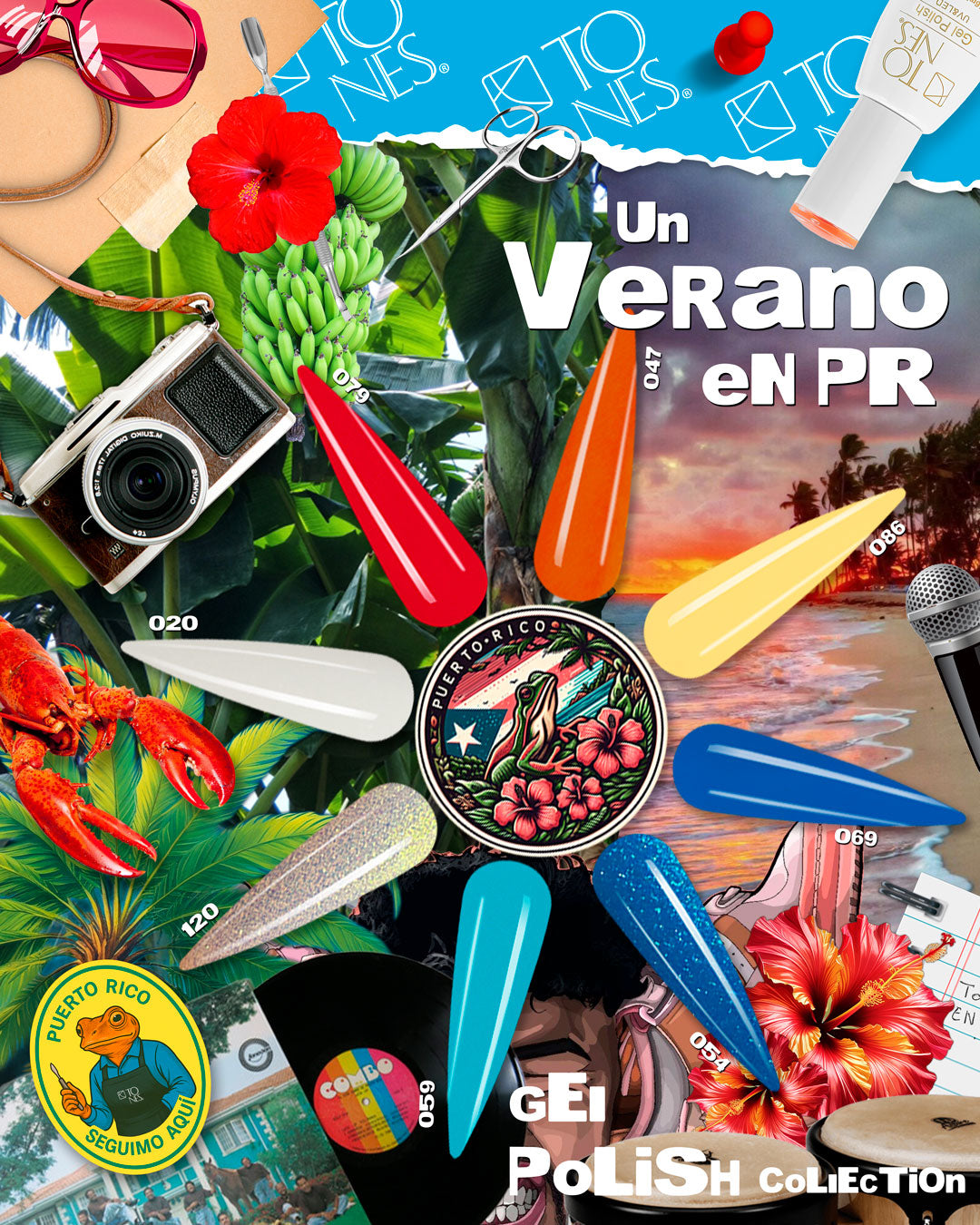 Gel Polish Kit - "Un Verano en PR" (8 x 0.56 fl oz)