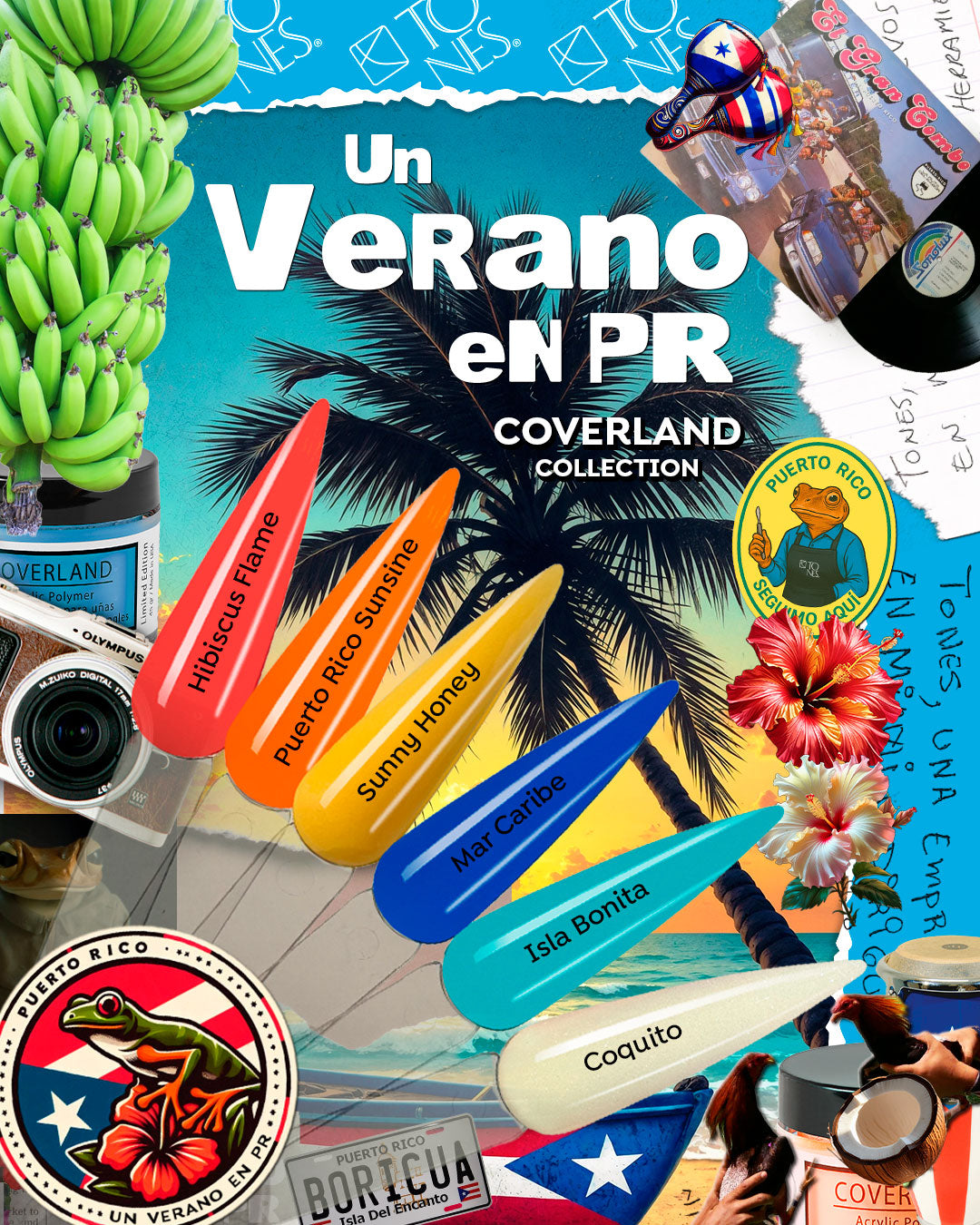 Coverland Acrylic Powder Collection (6 x 1.5 oz) "Un Verano en PR"