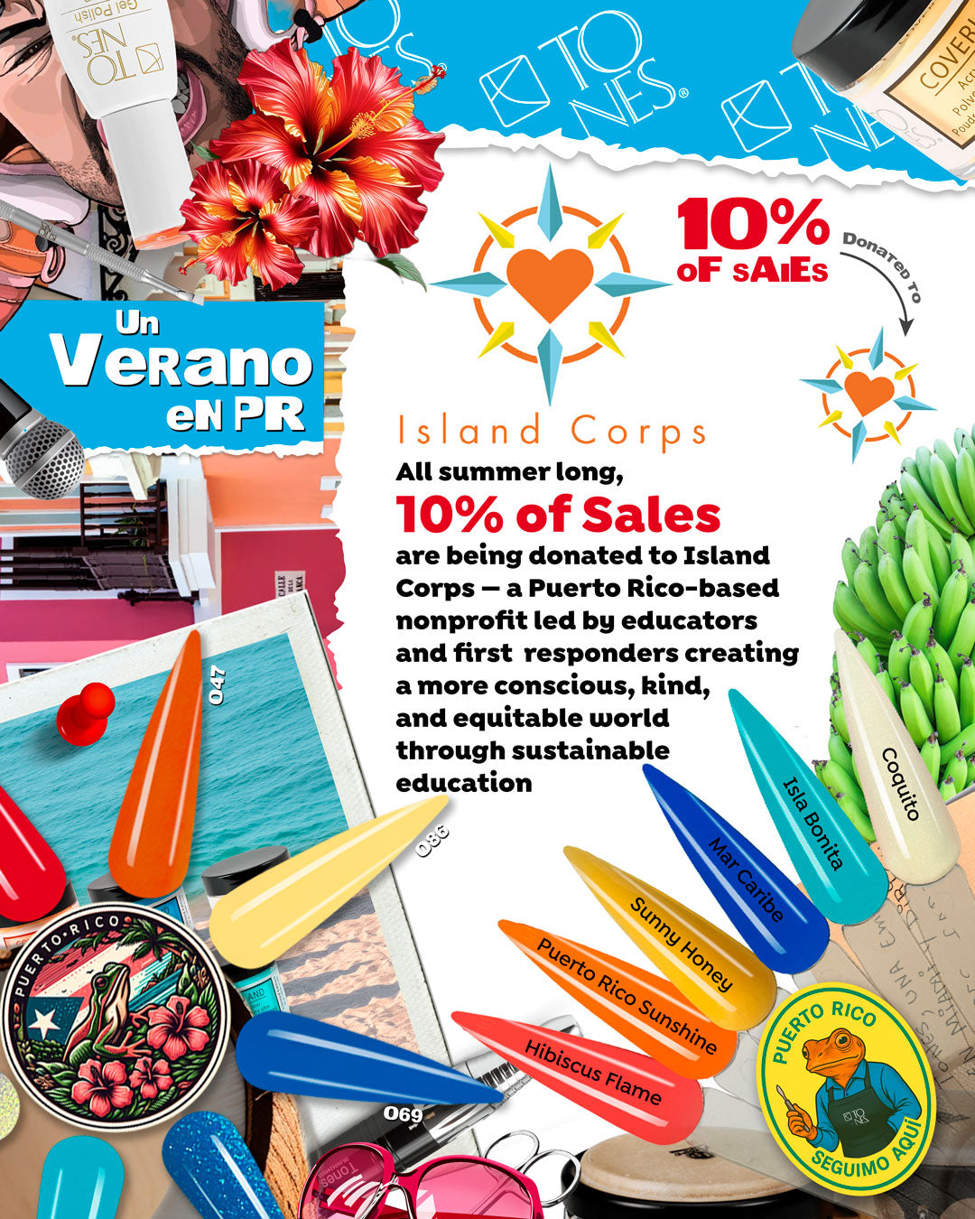 Coverland Acrylic Powder Collection (6 x 1.5 oz) "Un Verano en PR"