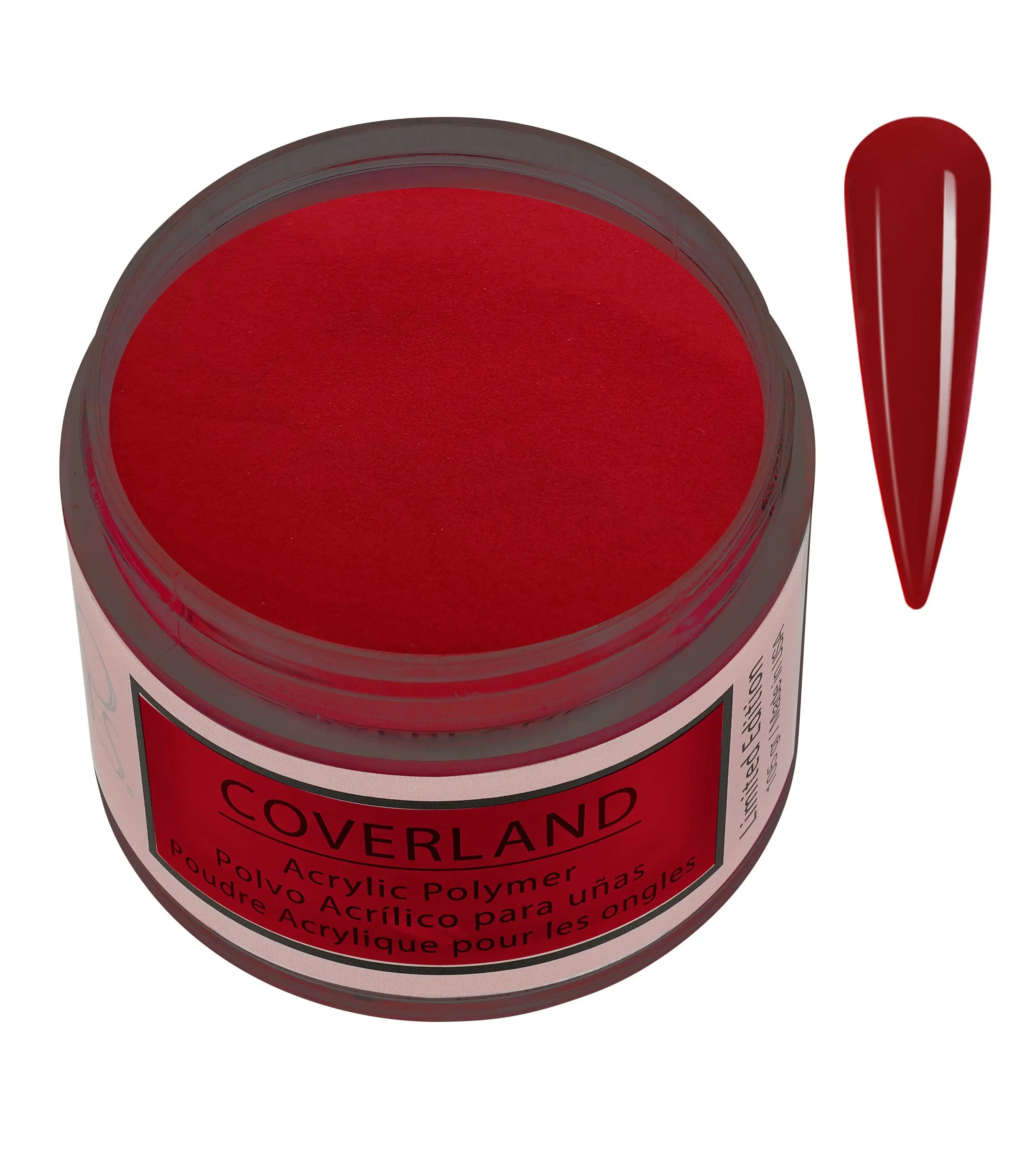 Coverland Acrylic Powder "Candy Cane" Red 1.5 oz - Limited Edition 