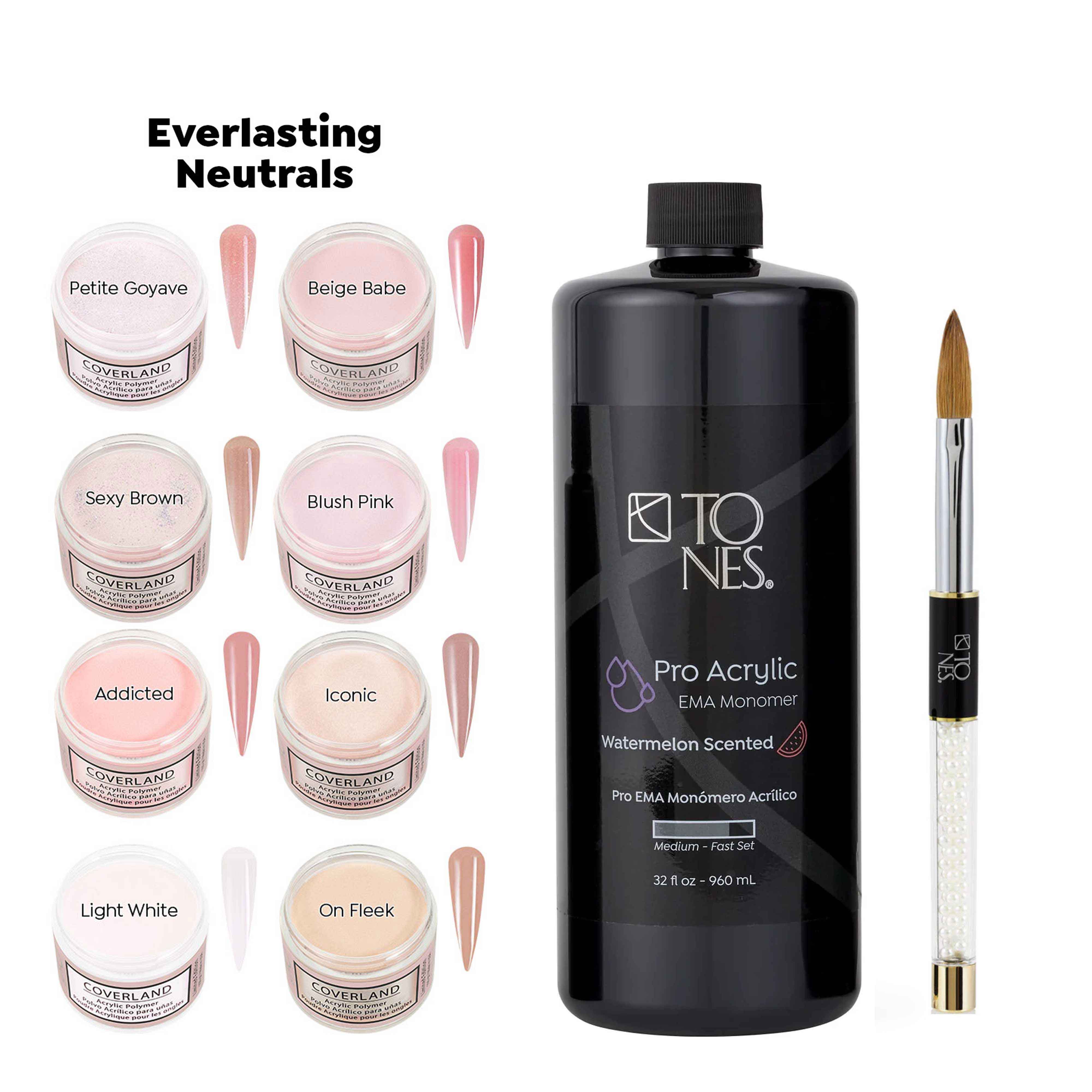 Holiday Kit: Coverland “Everlasting Neutrals” + Monomer + Brush #14