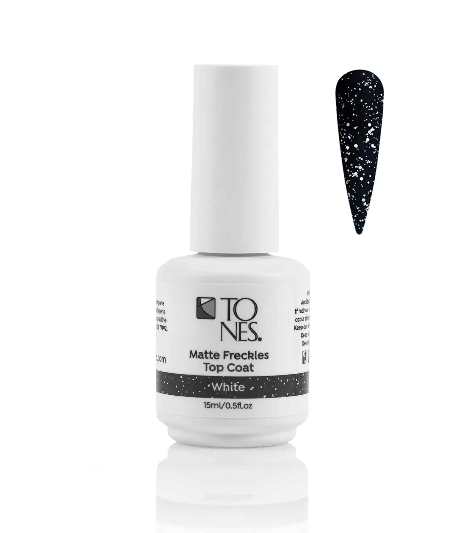 Gel Polish Top Coat - Matte Freckles - White / 15 ml / 0.5 fl oz 