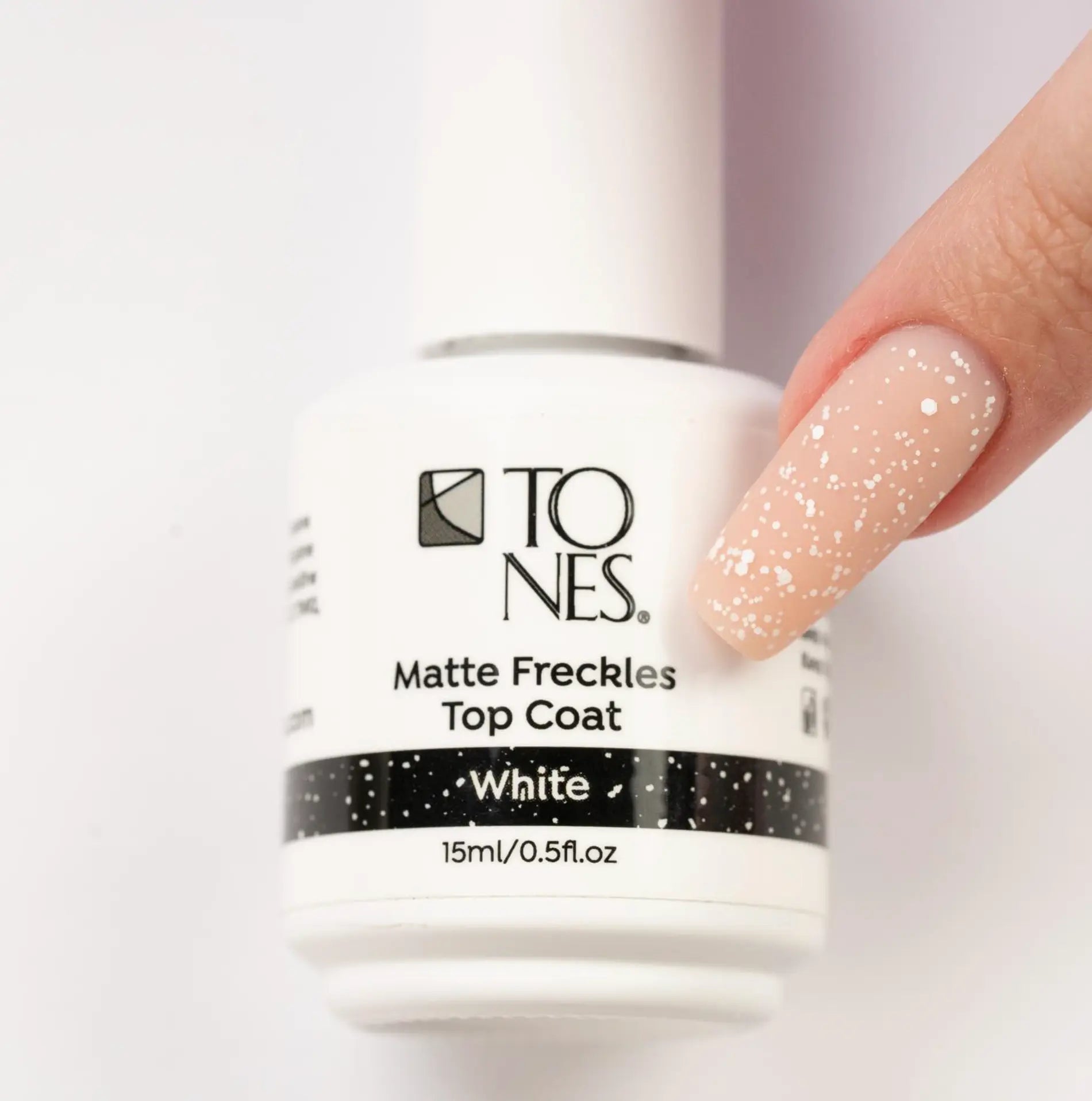 Gel Polish Top Coat - Matte Freckles - White / 15 ml / 0.5 fl oz 