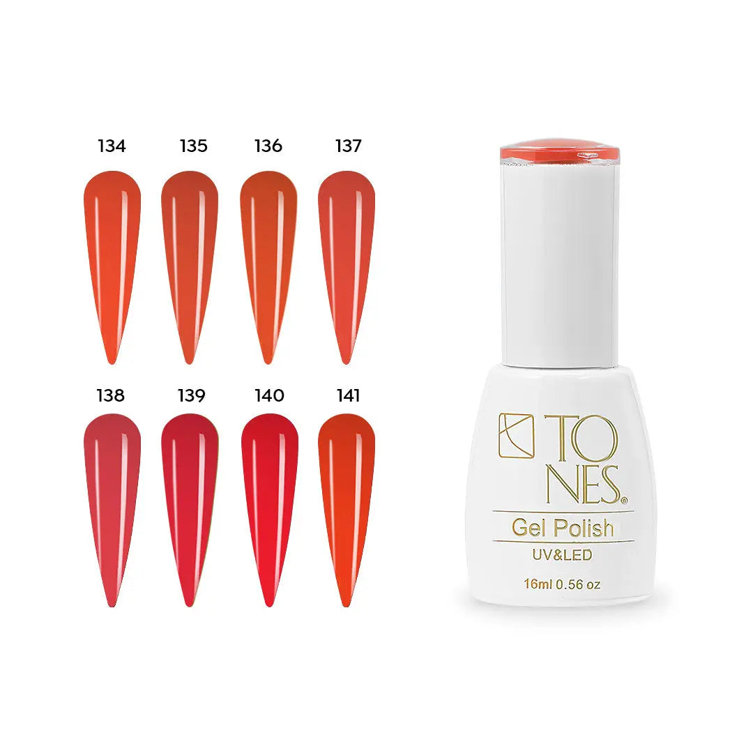 Gel Polish Kit - Fiery Reds (8 colors x 0.56 fl oz) 