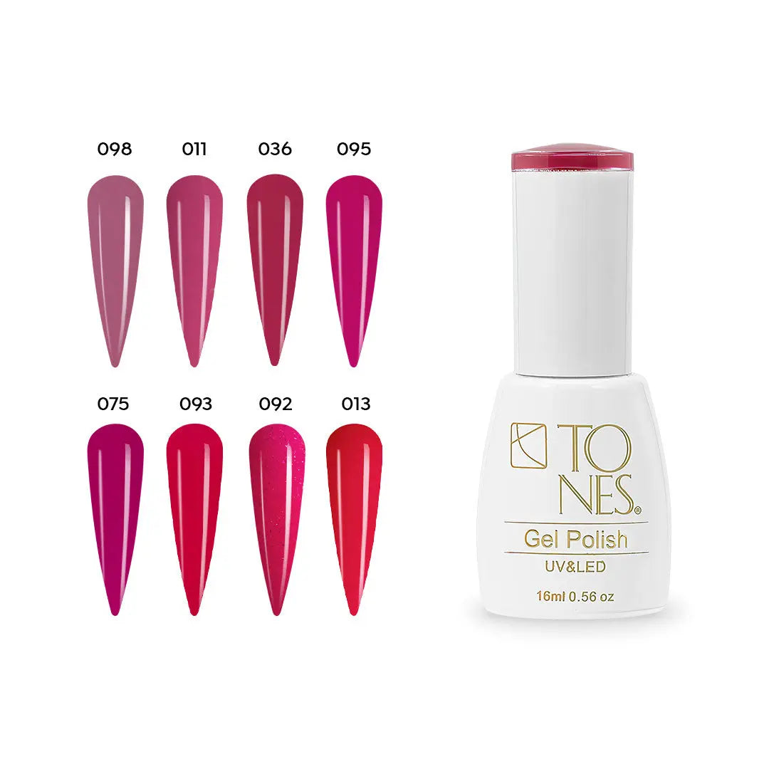 Gel Polish Kit - Magenta  (8 Colors x 0.56 fl oz) 
