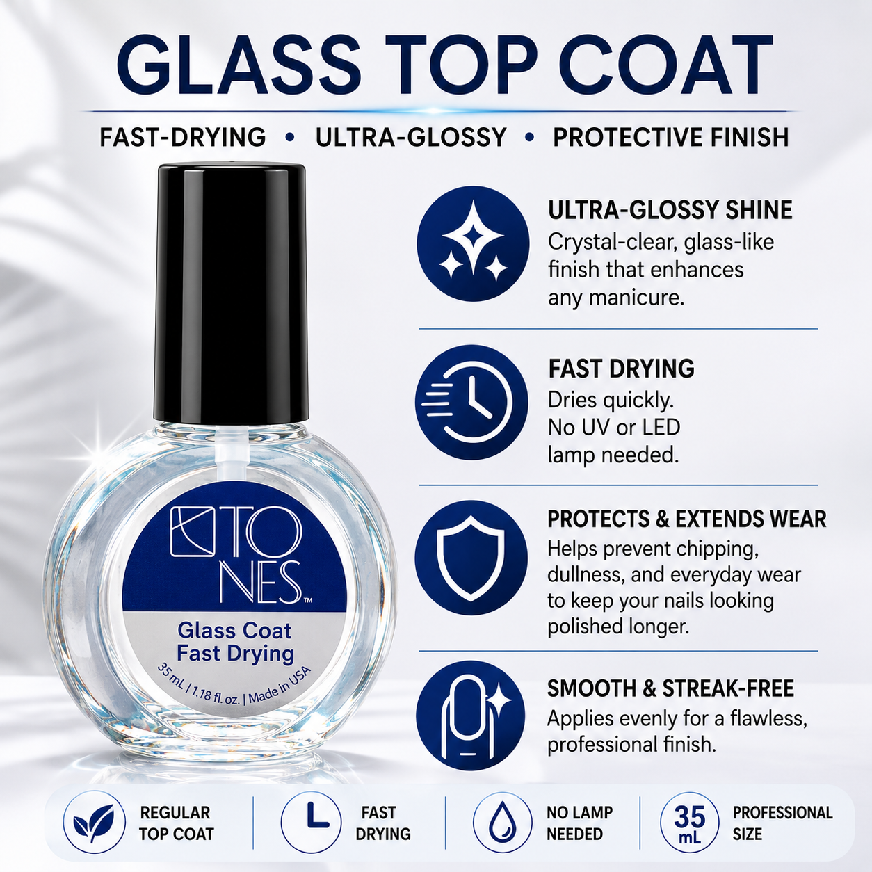Glass Top Coat - 1.18 fl oz / 35ml