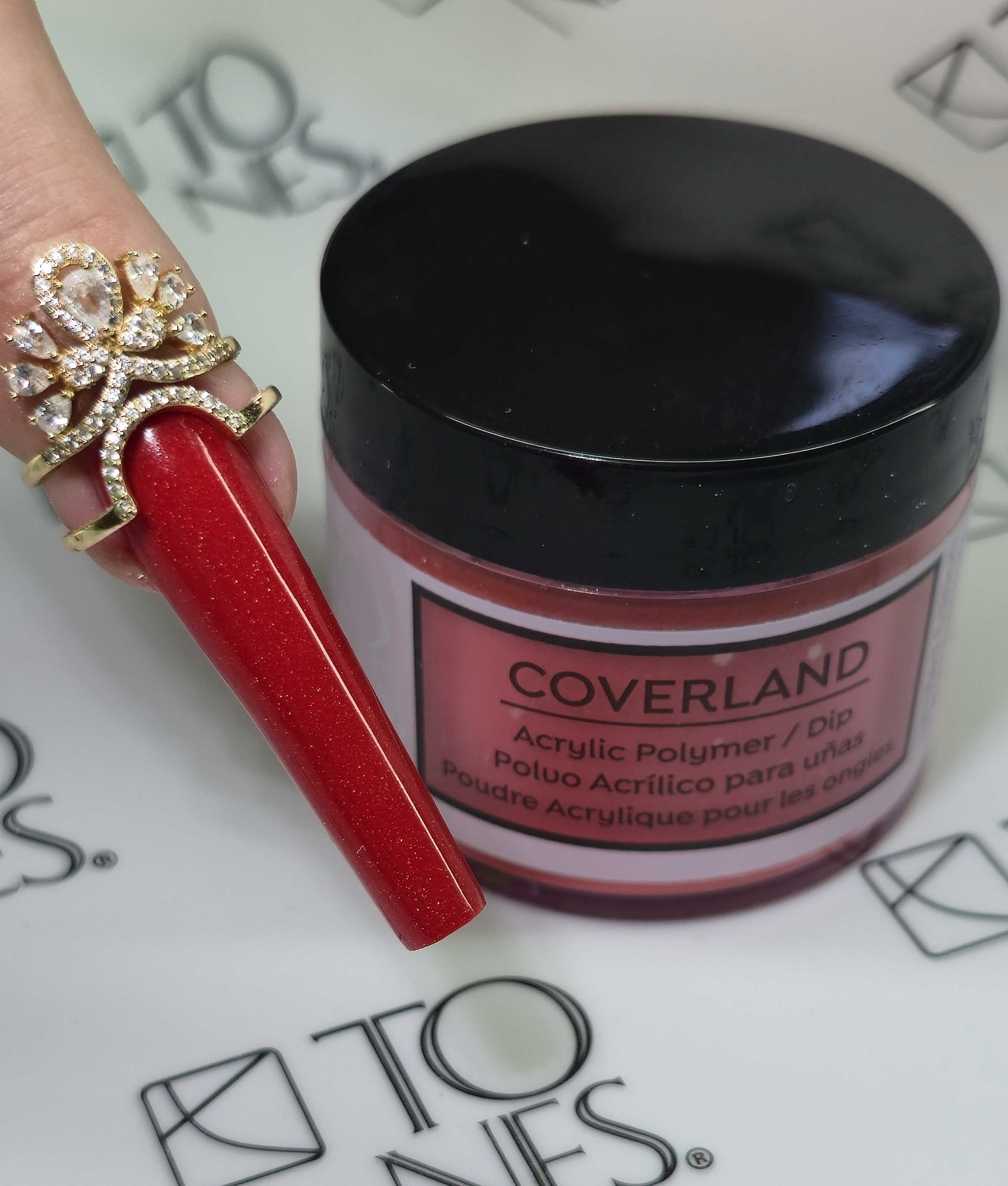 Coverland Acrylic Powder 1.5 oz "Holiday Heist" Red - Limited Edition