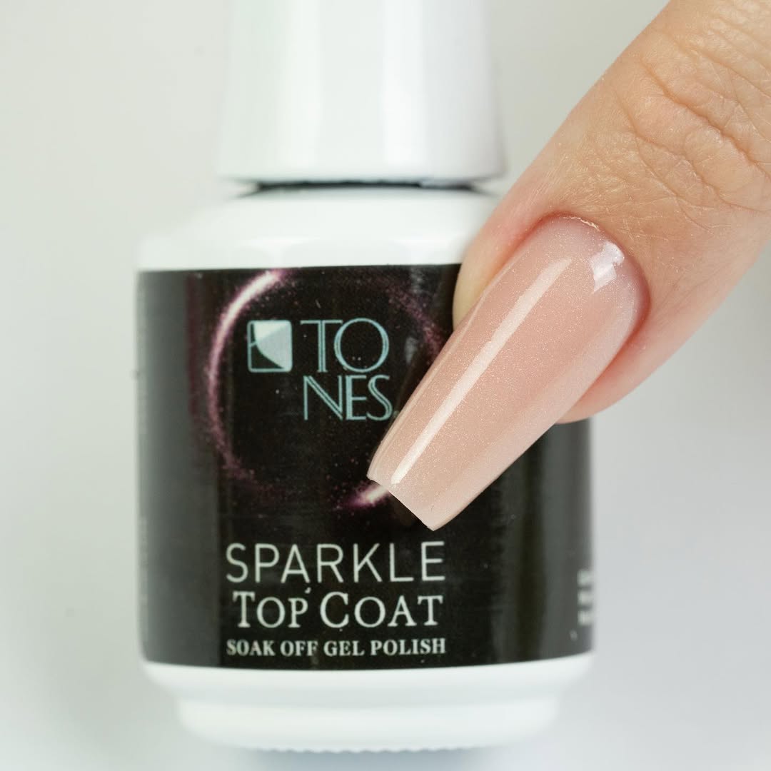 Sparkle Gel Polish Top Coat - Iridescent - 0.56 fl oz / 16 mL
