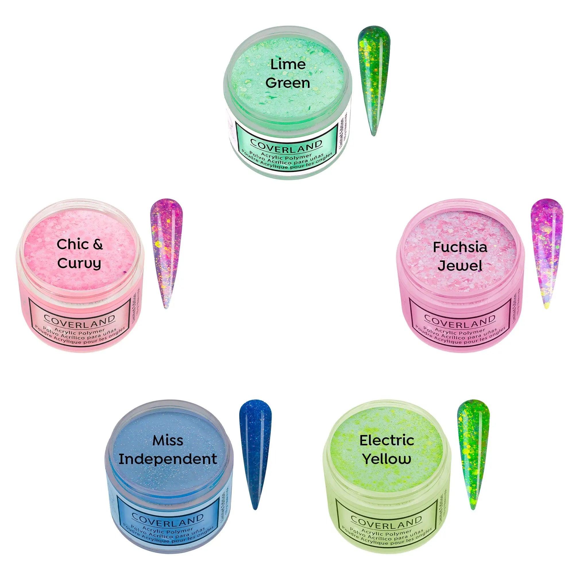 "Glittery" Coverlands Collection (5 x 1.5 oz) 