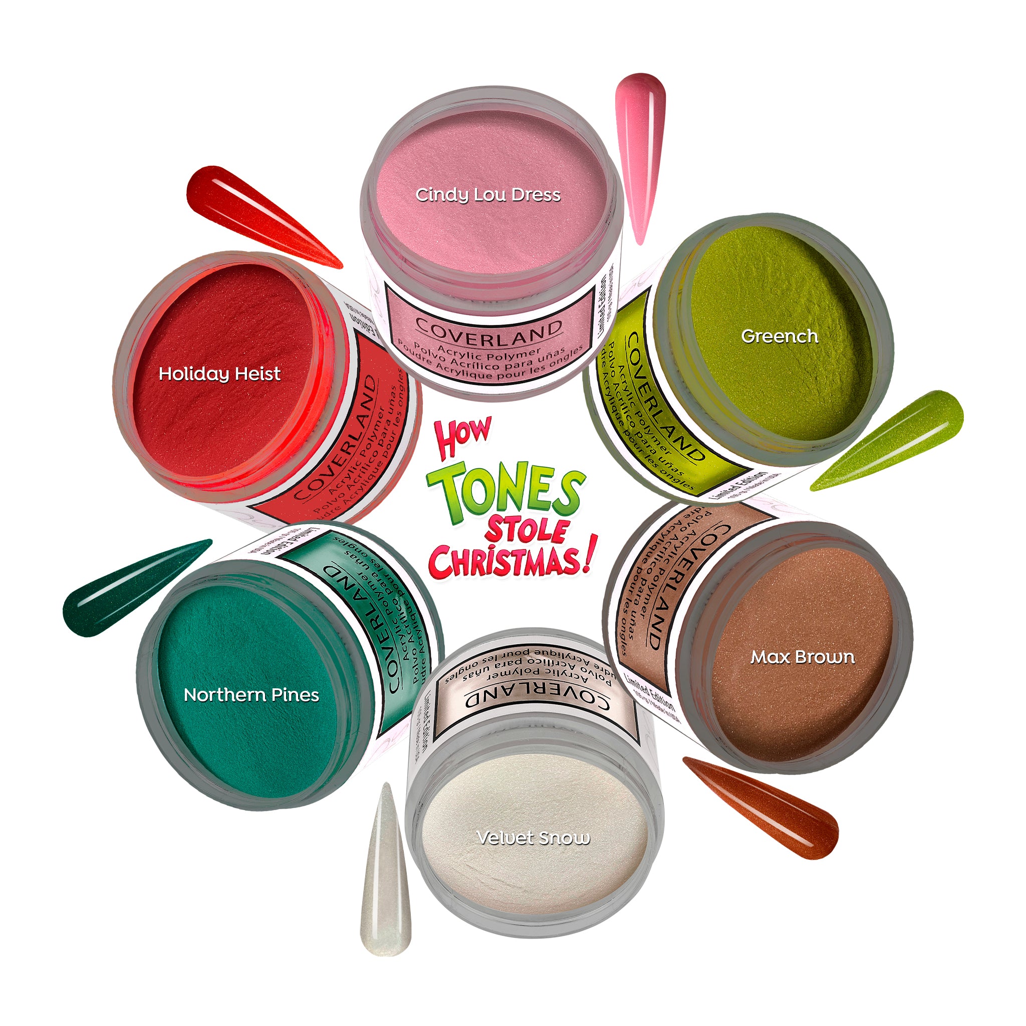 Coverland Acrylic Powder Collection (1.5 oz x 6) "How Tones Stole Christmas"