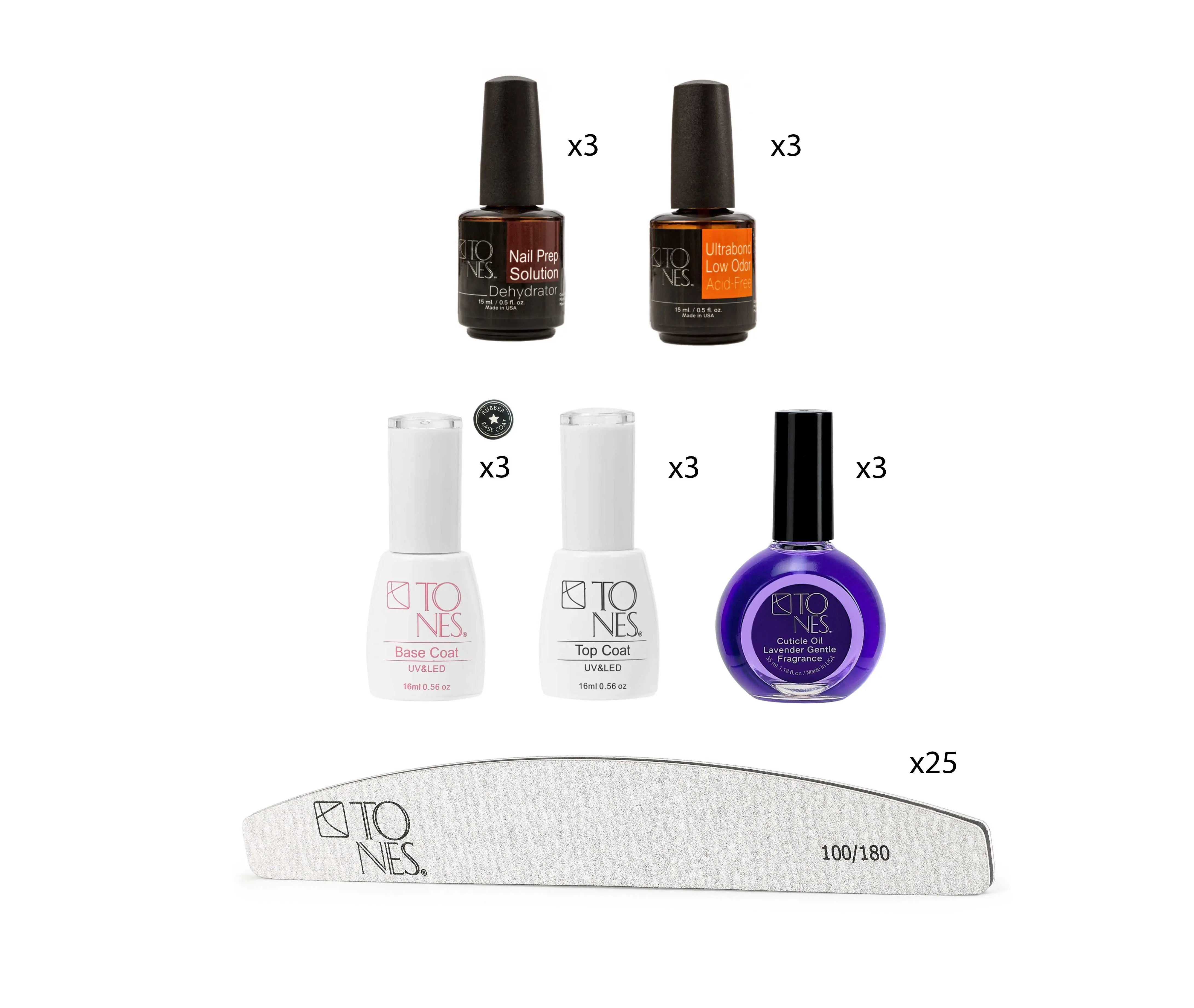 Nail Prep & Finish Super Kit (Rubber) 
