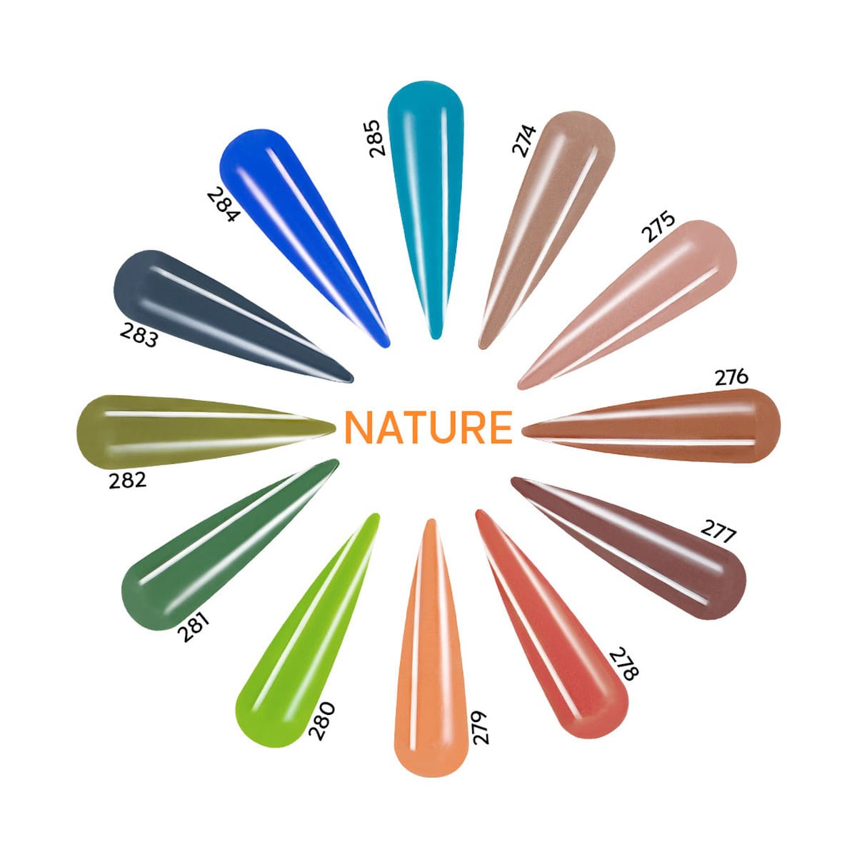 Acrylic Art Powder - 3D Collection: Nature (12 x 0.25 oz) — Detail View | Tones Professional Nail Products