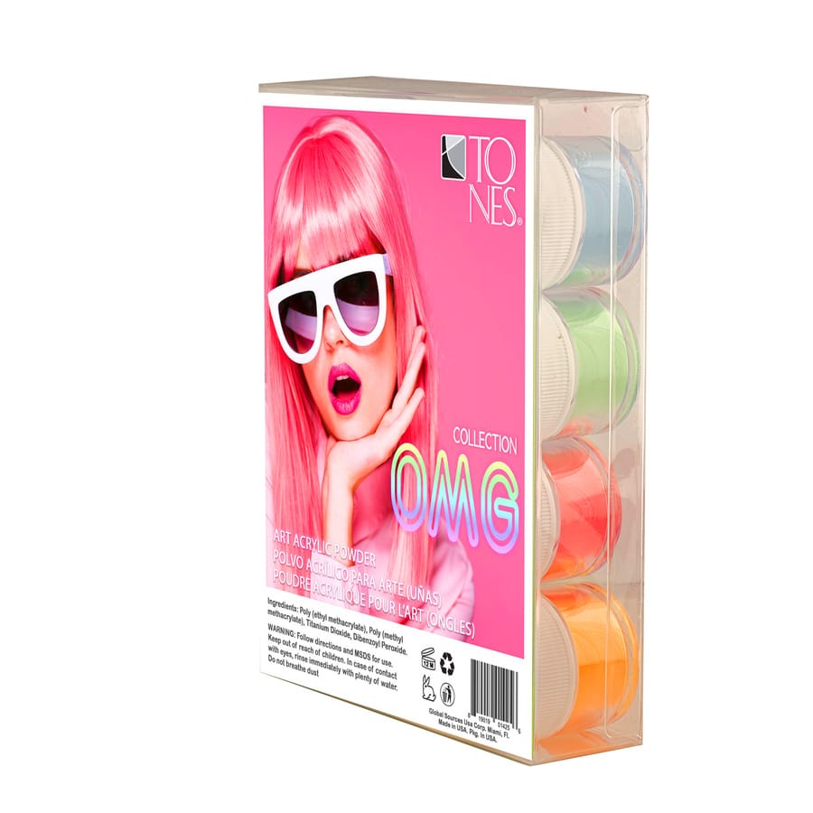 Acrylic Art Powder - 3D Collection: OMG (12 x 0.25 oz) | Professional Nail Products by Tones