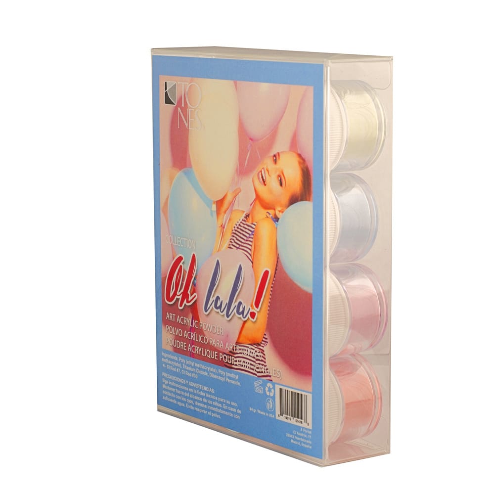 Acrylic Art Powder - 3D Collection: Oh Lala (12 x 0.25 oz) | Professional Nail Products by Tones