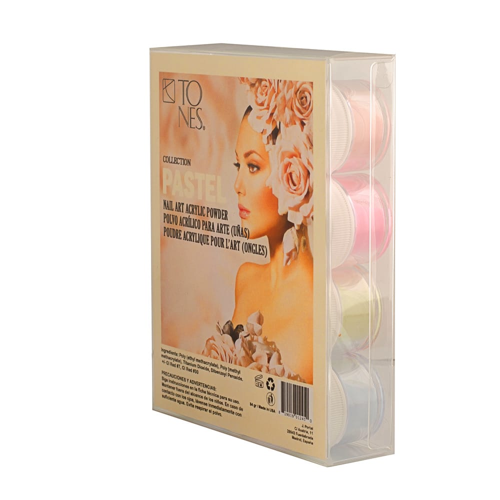 Acrylic Art Powder - 3D Collection: Pastel (12 x 0.25 oz) | Professional Nail Products by Tones