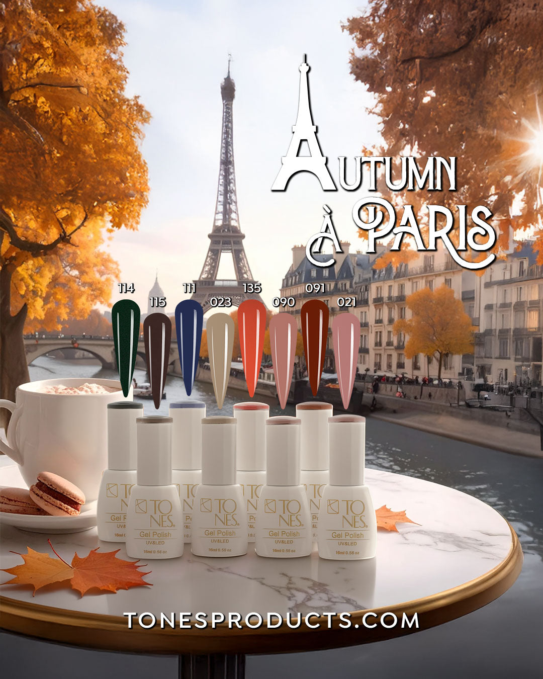 Gel Polish Kit - "Autumn à Paris" (8 x 0.56 fl oz)