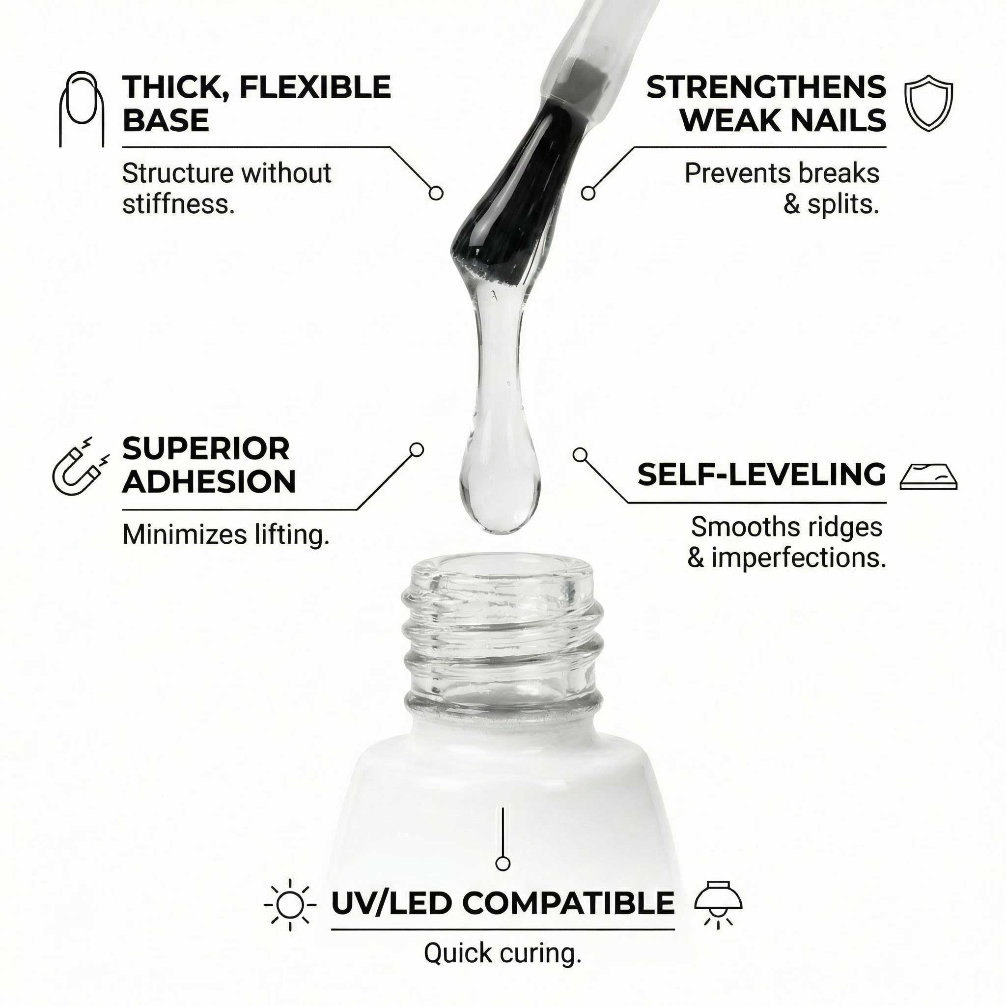 Gel Polish Base Coat - Rubber 0.56 fl oz