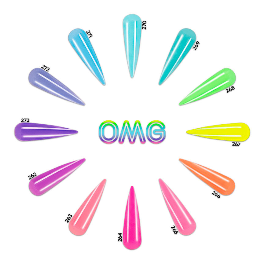 Acrylic Art Powder - 3D Individual: OMG (0.5 oz) — Detail View | Tones Professional Nail Products