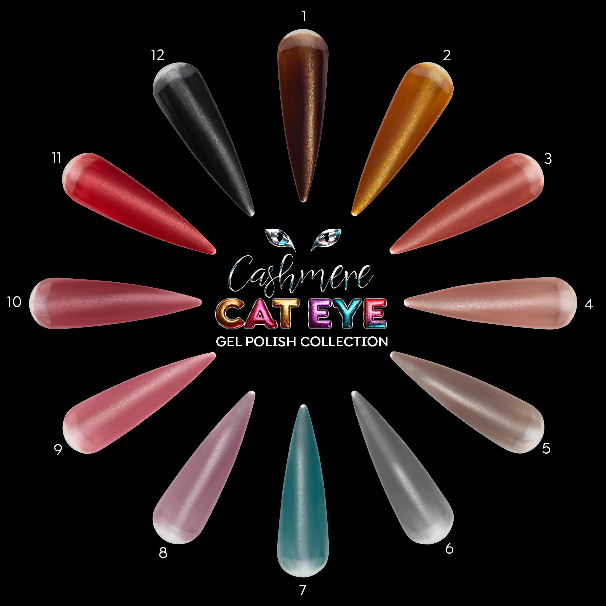 Cat Eye Gel Polish Collection (12 x 0.56 fl oz)