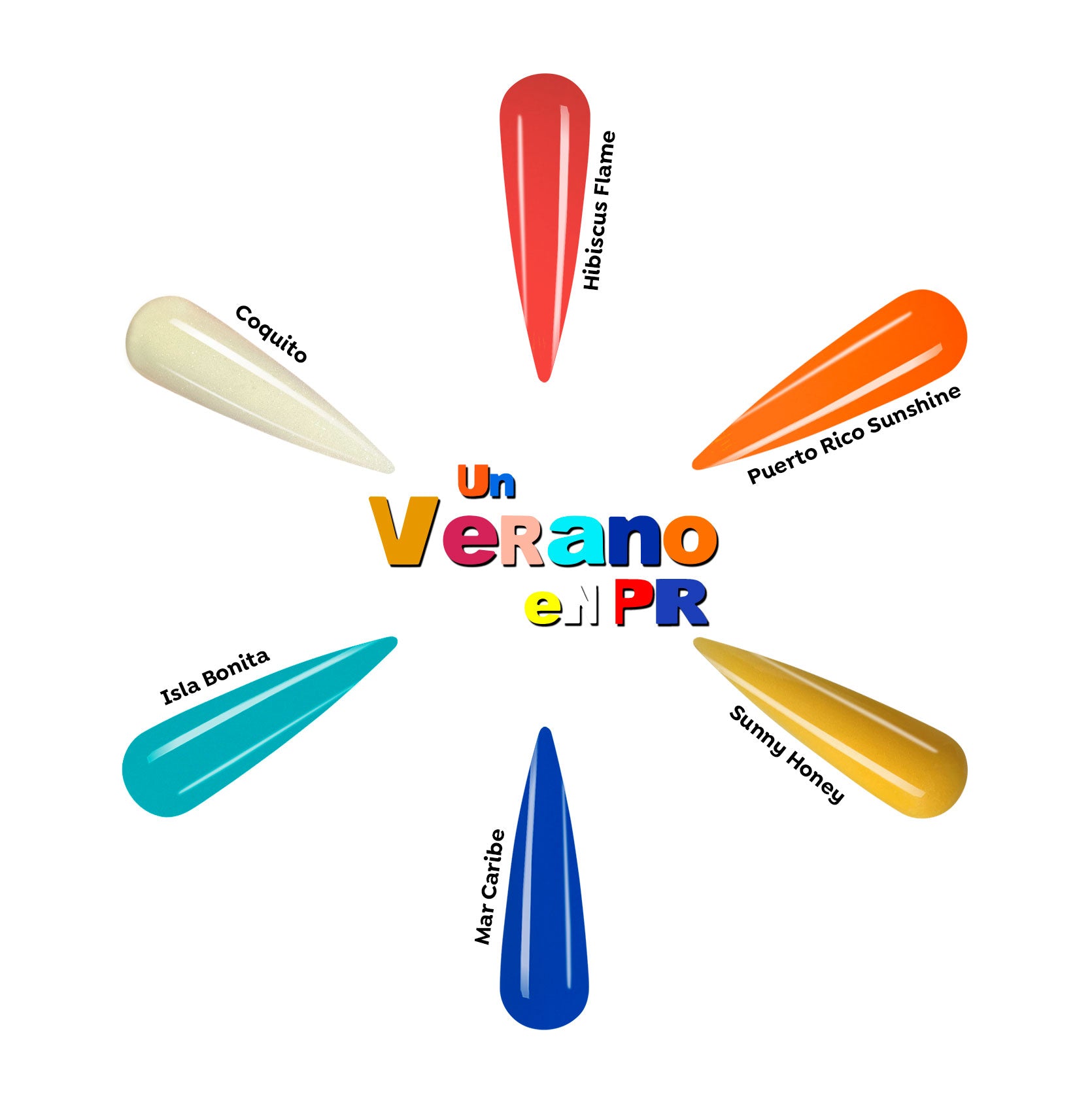 Coverland Acrylic Powder Collection (6 x 1.5 oz) "Un Verano en PR"