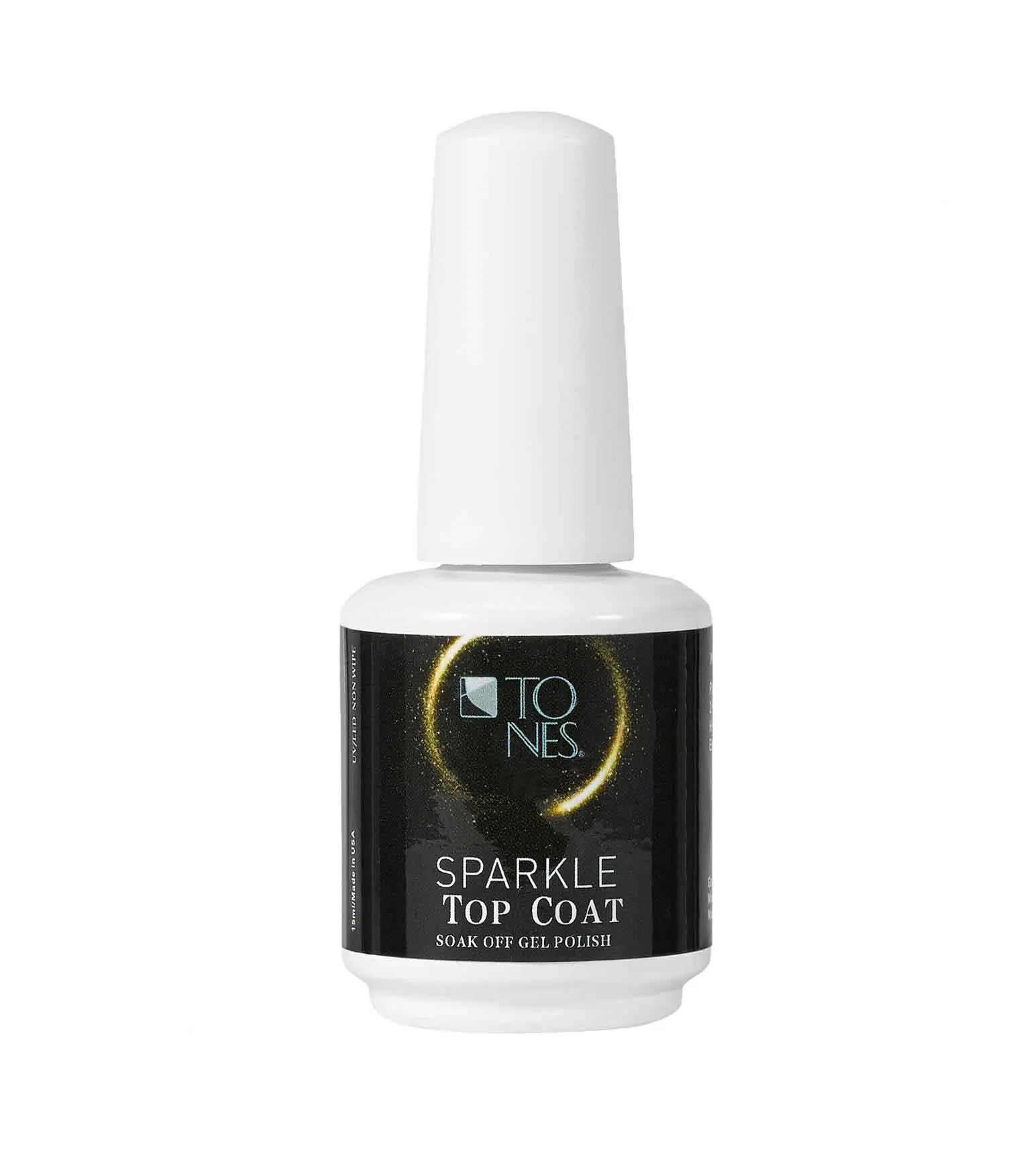 Sparkle Gel Polish Top Coat - Gold - 16 ml / 0.56 fl oz 