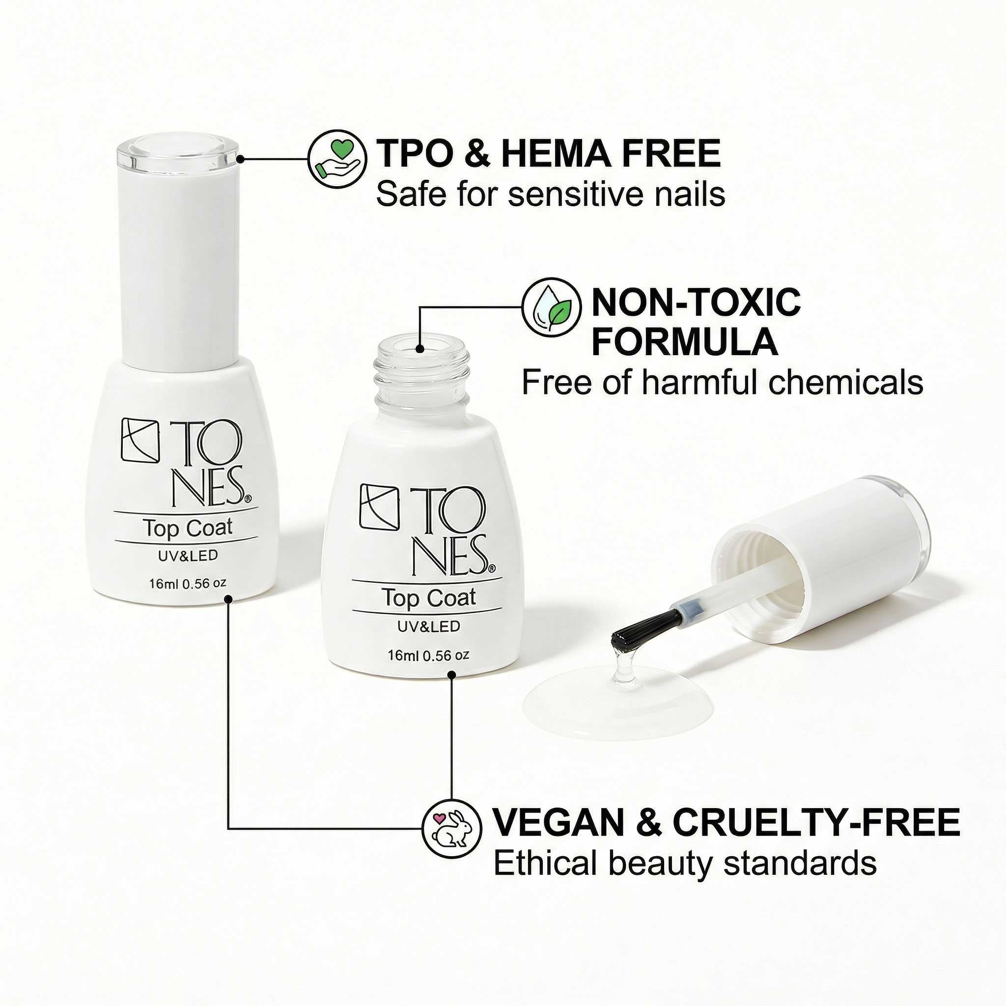 Gel Polish Top Coat - 0.56 fl oz