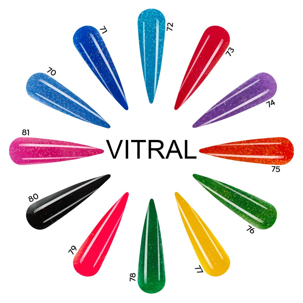 Acrylic Art Powder - Encapsulated Individual: Vitral (0.5 oz) — Detail View | Tones Professional Nail Products
