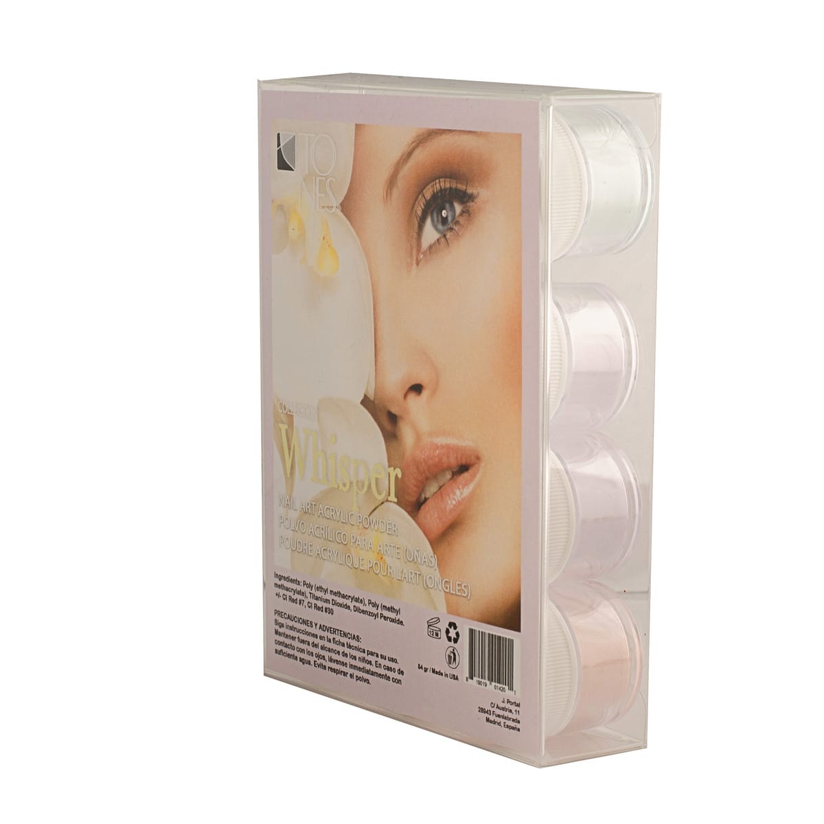 Acrylic Art Powder - 3D Collection: Whisper (12 x 0.25 oz) | Professional Nail Products by Tones