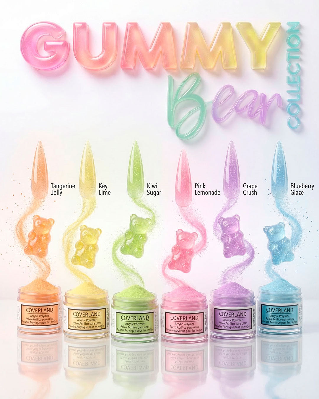 Polvo acrílico Coverland 1.5 oz Amarillo "Lima" - Edición limitada