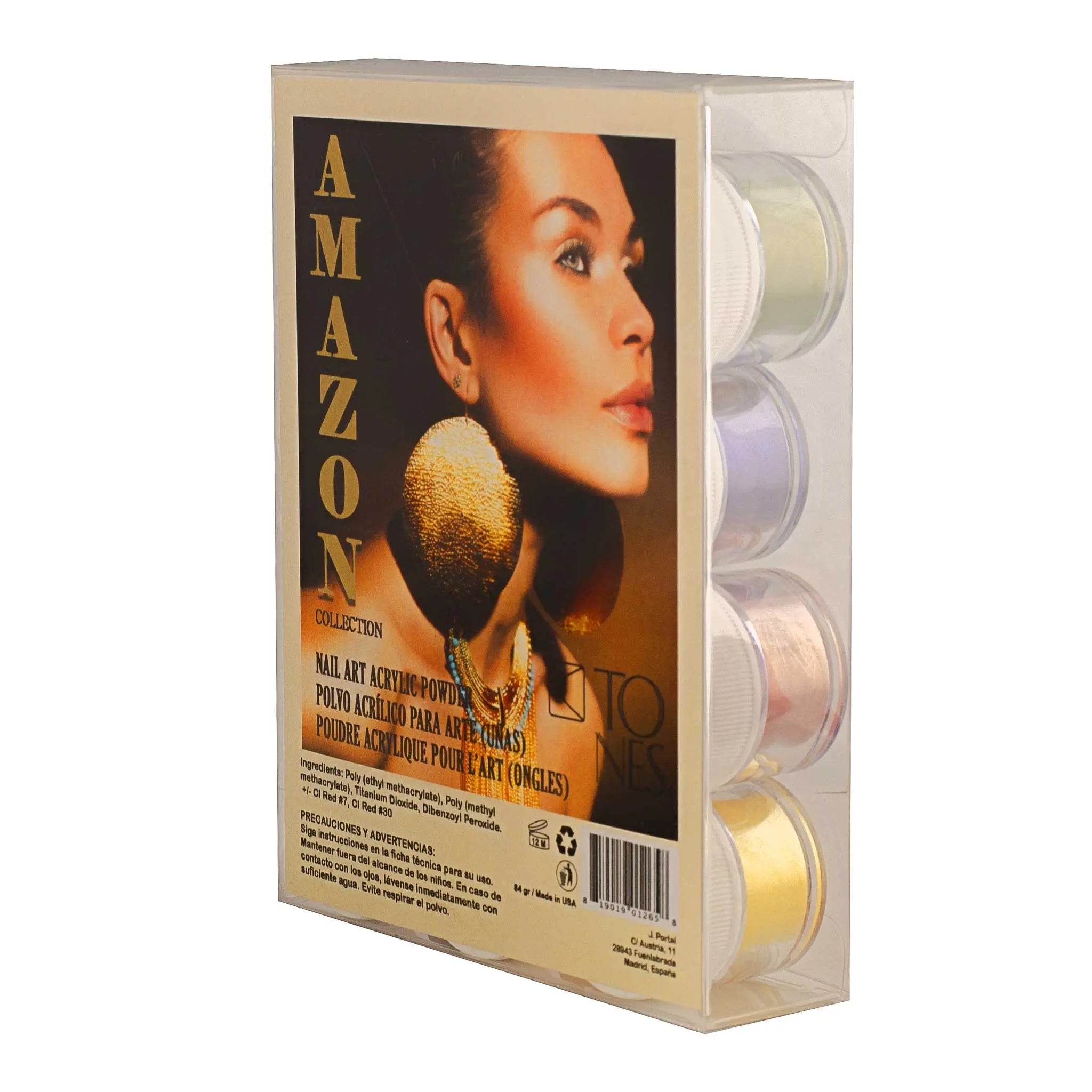 Acrylic Art Powder - 3D Collection: Amazon (12 x 0.25 oz) - Tones