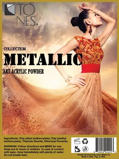 Acrylic Art Powder - 3D Individual: Metallic (0.5 oz) - Tones
