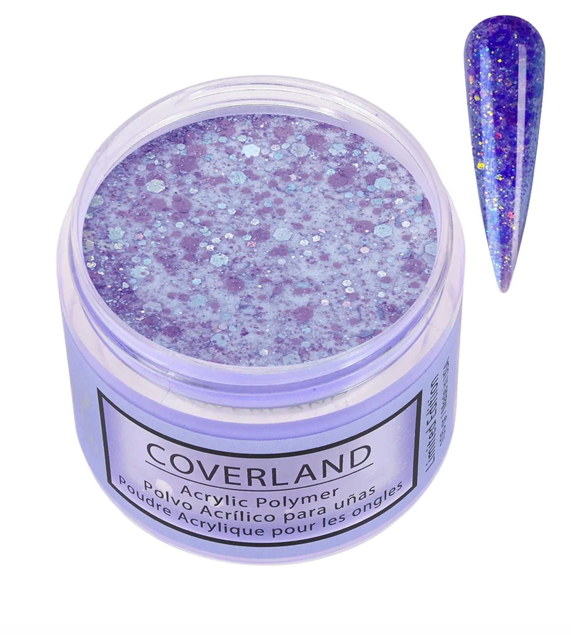 Coverland Acrylic Powder 1.5 oz "Amethyst Stars" Purple - Limited Edition - Tones