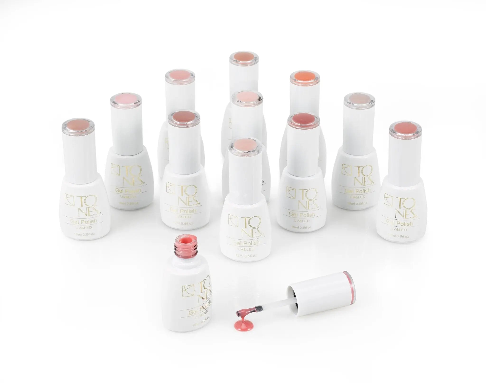 Gel Polish Kit - Nude Collection (12 x 16 ML / 0.56 oz) - Tones