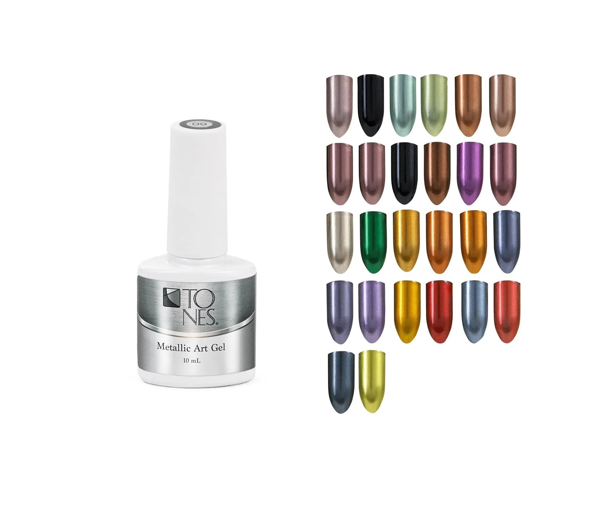 Metallic Art Gel Chrome Effect Kit - (26 x 10ml)