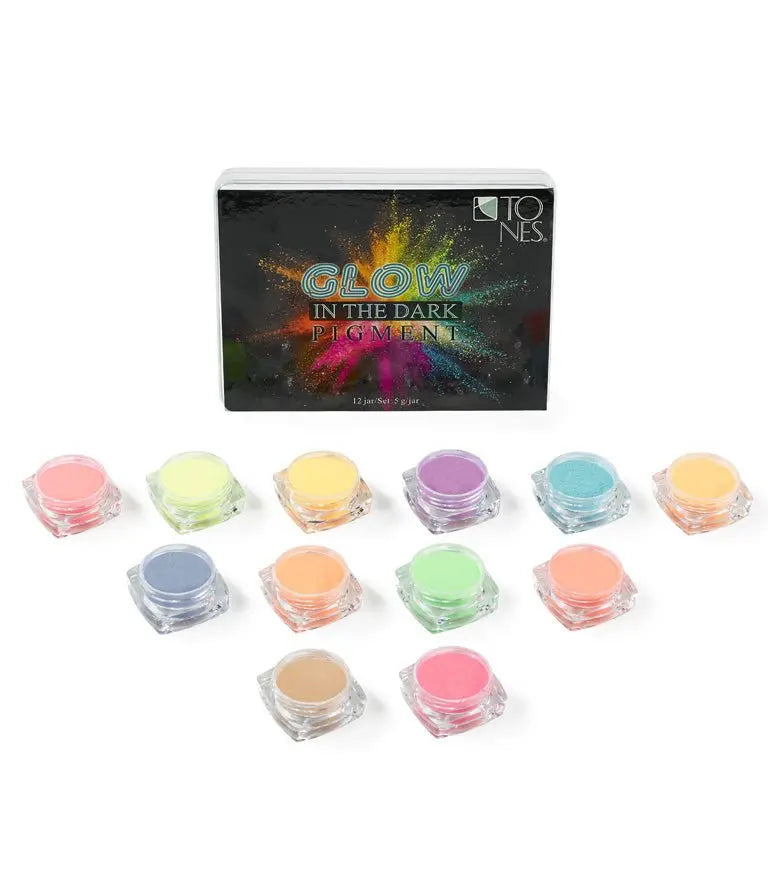 Pigment Kit - Glow in the Dark - (12 x 5 ml / 0.17 oz) - Tones
