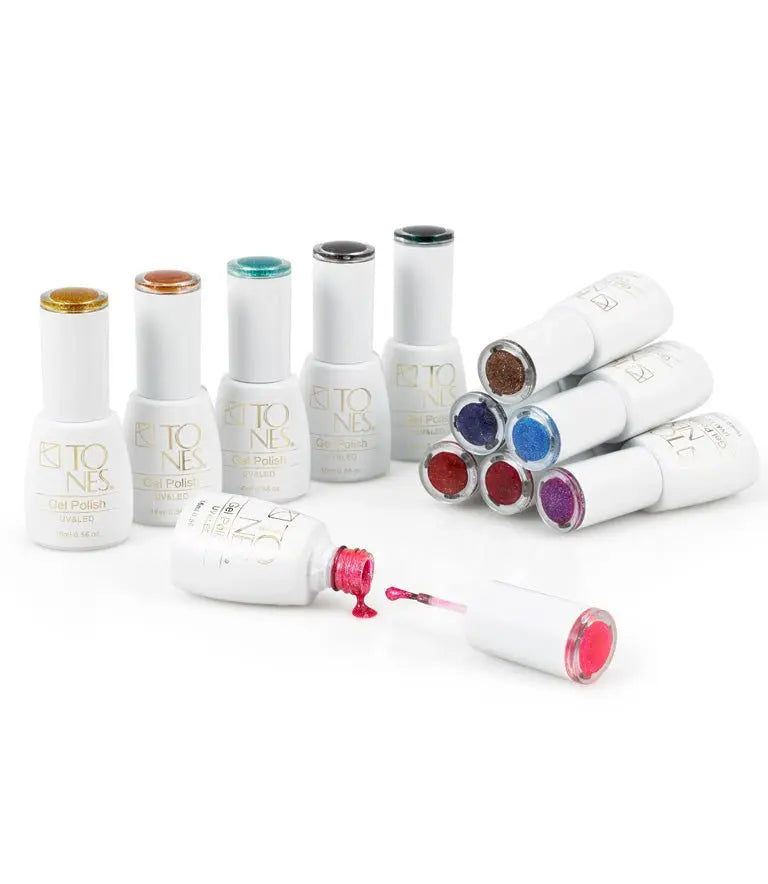 Shiny Diamond Gel - Collection (12 Colors x 0.56 fl oz) - Tones