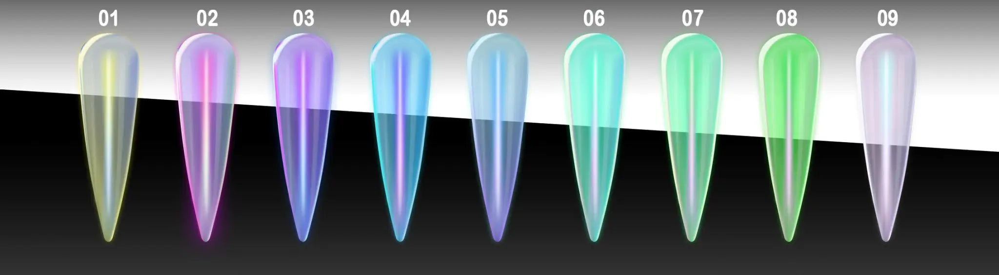 Translucent Chrome Powder - Individual 1 ml / 0.035 oz - Tones