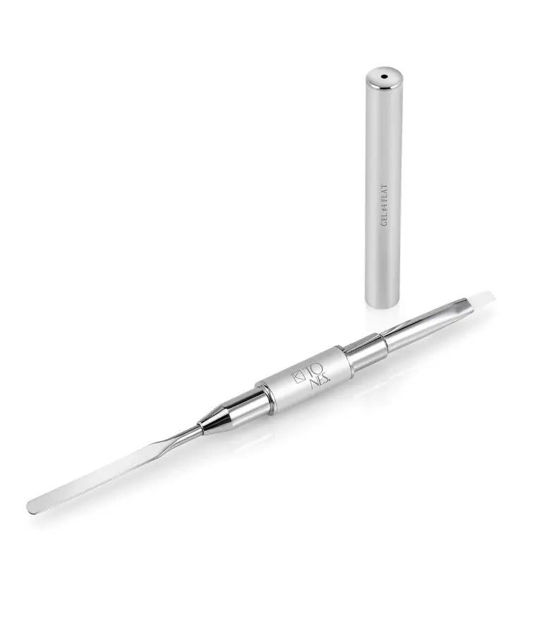 Twin Head Nail Art Gel Brush #4 Flat & Spatula | Pincel Doble para Diseño en gel #4 Flat & Espatula - Tones