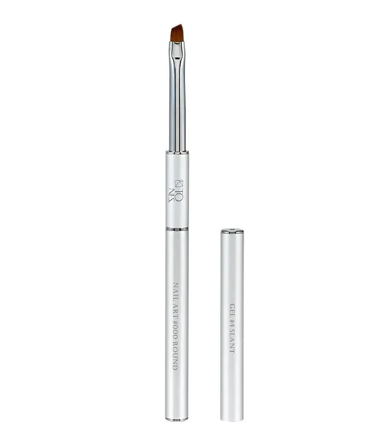 Twin Head Nail Art nylon Gel Brush #4 Slant & #000 Round - Tones
